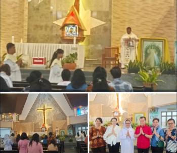 Semangat Belas Kasih Tanpa Batas: Umat Paroki Maria Ratu Damai Rayakan Minggu Kerahiman Ilahi